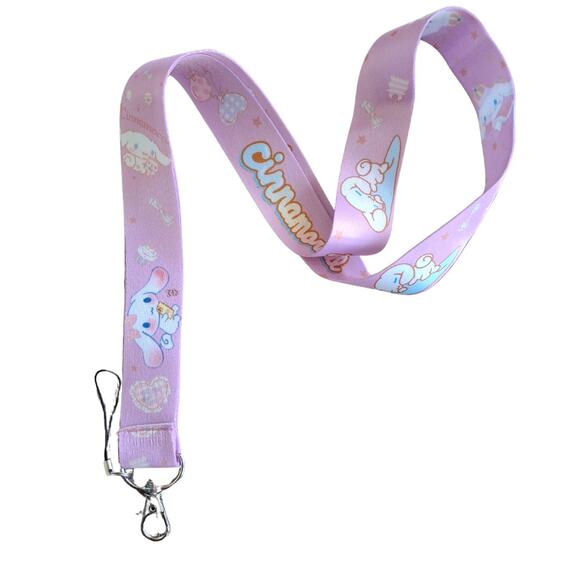 Anime Sanrio Hello Kitty Cinnamonroll Neck Strap Pink Fabric One Size Lanyard - Picture 1 of 6